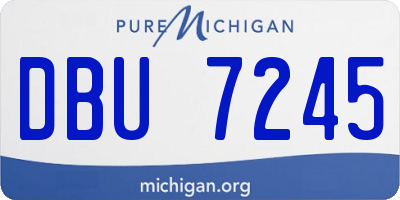 MI license plate DBU7245