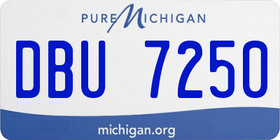 MI license plate DBU7250