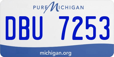 MI license plate DBU7253