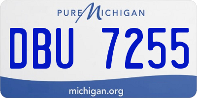 MI license plate DBU7255