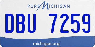 MI license plate DBU7259