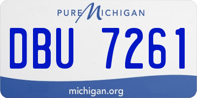 MI license plate DBU7261