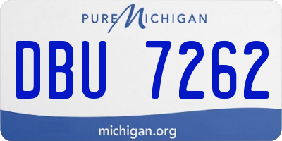 MI license plate DBU7262