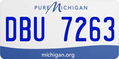 MI license plate DBU7263