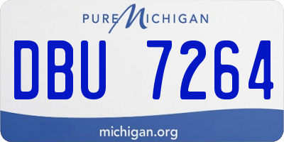 MI license plate DBU7264