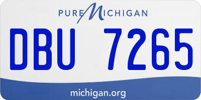 MI license plate DBU7265