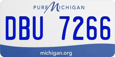 MI license plate DBU7266