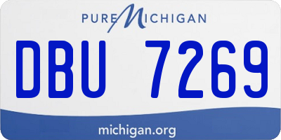 MI license plate DBU7269