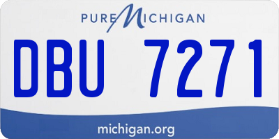 MI license plate DBU7271