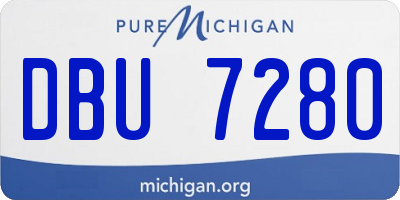 MI license plate DBU7280