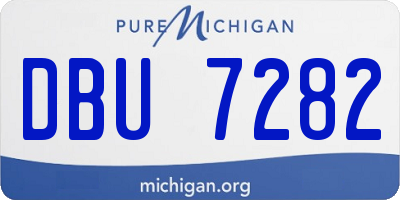 MI license plate DBU7282
