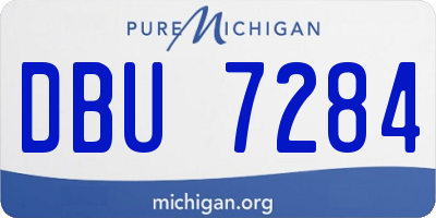 MI license plate DBU7284