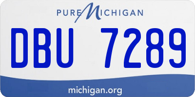 MI license plate DBU7289
