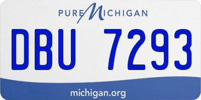 MI license plate DBU7293