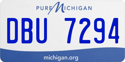 MI license plate DBU7294