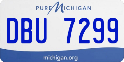 MI license plate DBU7299