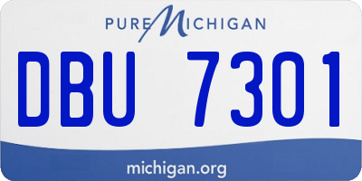 MI license plate DBU7301