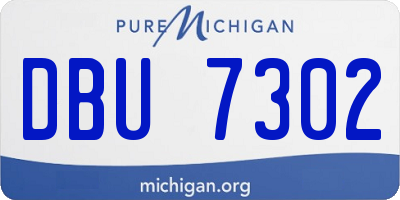 MI license plate DBU7302