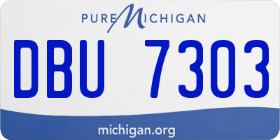 MI license plate DBU7303