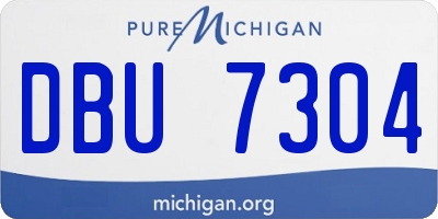 MI license plate DBU7304