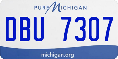 MI license plate DBU7307