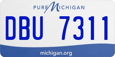 MI license plate DBU7311