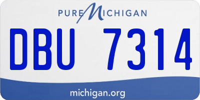 MI license plate DBU7314