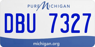 MI license plate DBU7327