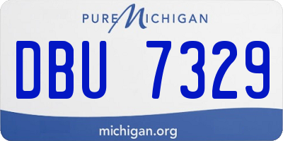 MI license plate DBU7329
