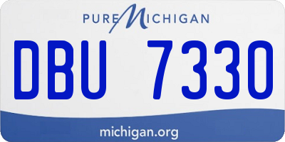 MI license plate DBU7330