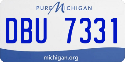 MI license plate DBU7331