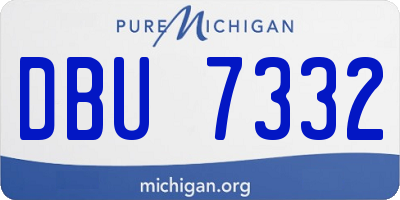 MI license plate DBU7332
