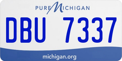 MI license plate DBU7337