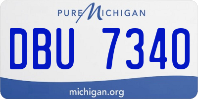 MI license plate DBU7340