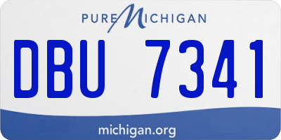 MI license plate DBU7341