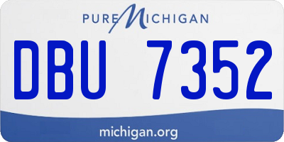 MI license plate DBU7352