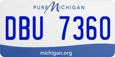 MI license plate DBU7360