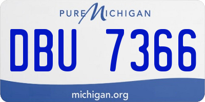 MI license plate DBU7366