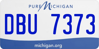 MI license plate DBU7373