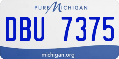 MI license plate DBU7375