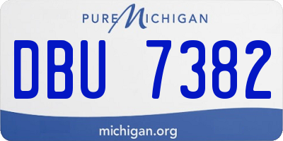 MI license plate DBU7382