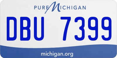 MI license plate DBU7399