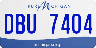 MI license plate DBU7404