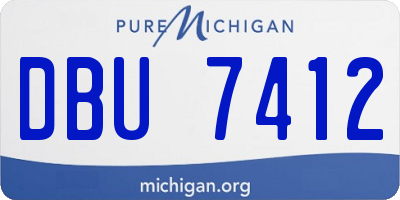 MI license plate DBU7412