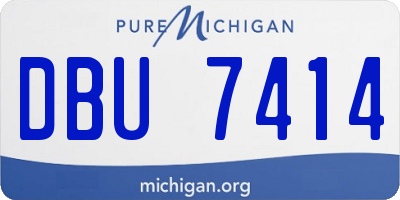 MI license plate DBU7414