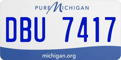 MI license plate DBU7417