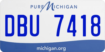 MI license plate DBU7418