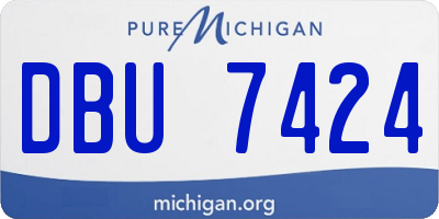 MI license plate DBU7424