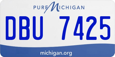 MI license plate DBU7425