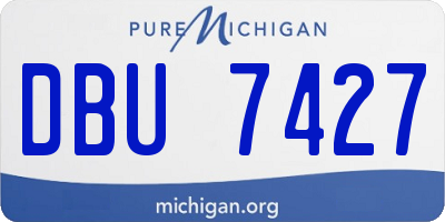 MI license plate DBU7427